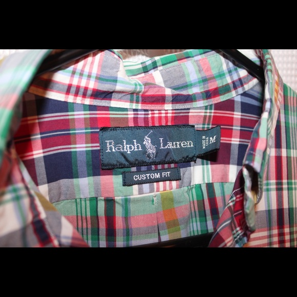 Colorful Plaid Polo RL Long Sleeve Button Down - Picture 3 of 3